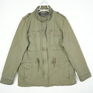 Levi's  Women's Strauss & Co. Green Army Military Utility Jacket Size - Large